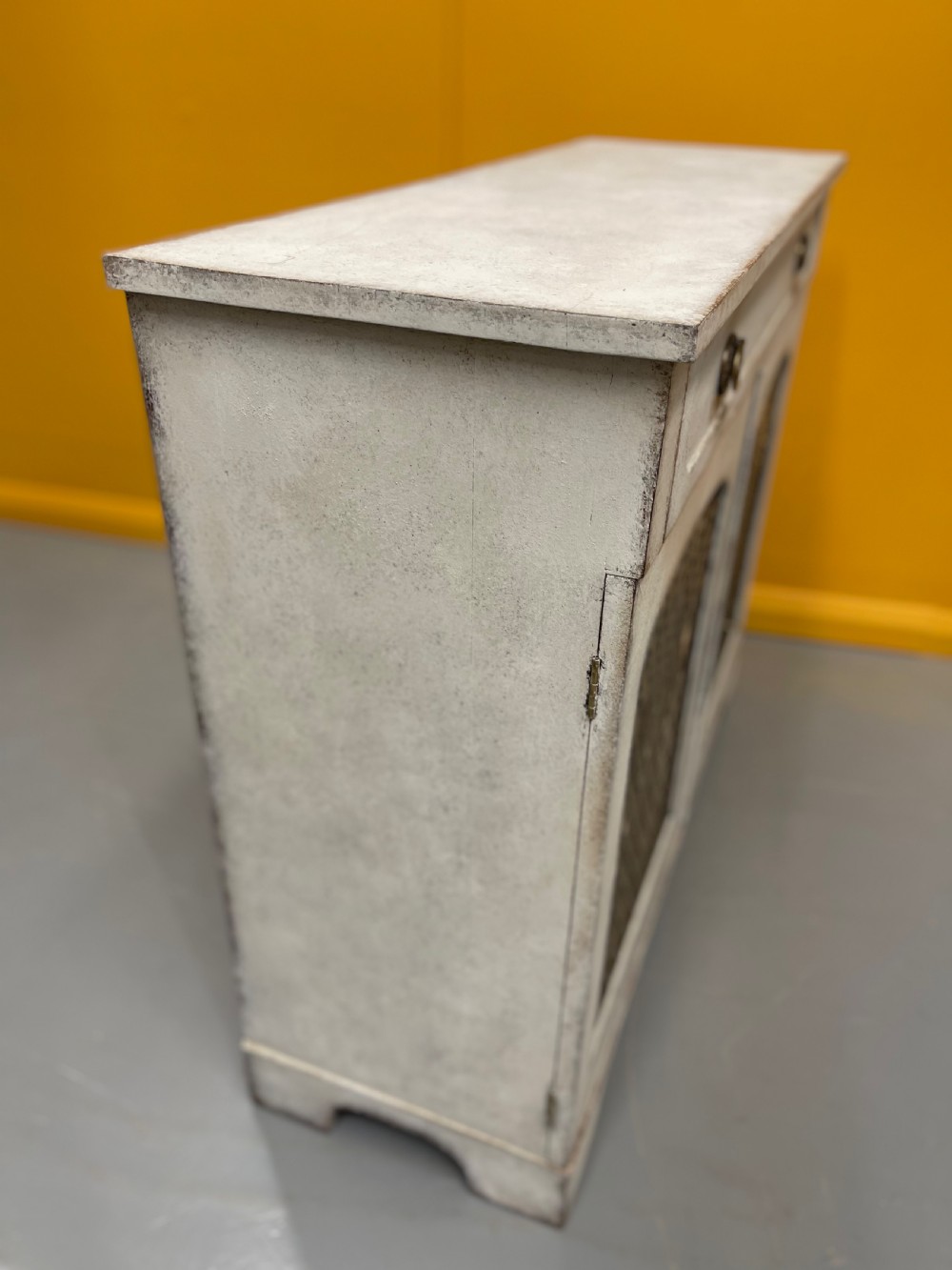 Regency chalk painted chiffonier cabinet View X