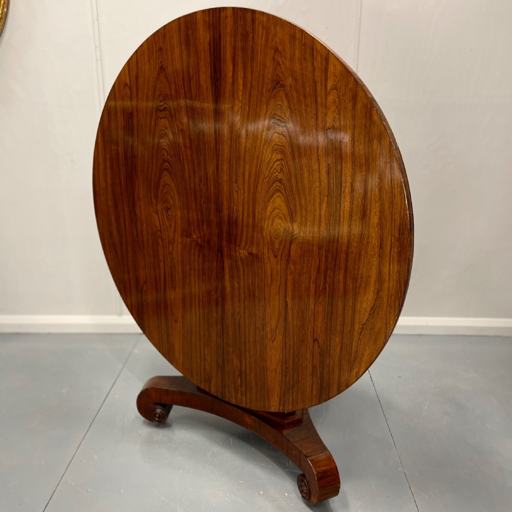 English Regency rosewood round centre table View IV