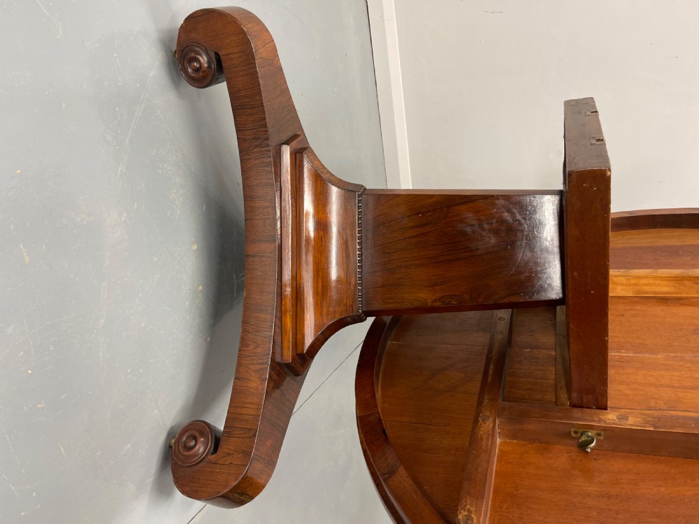 English Regency rosewood round centre table View VIII