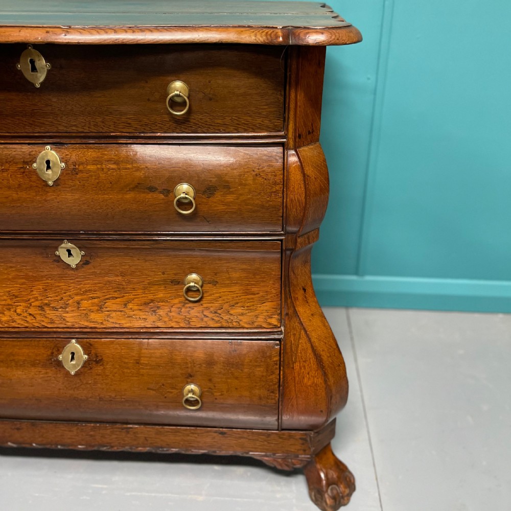 Dutch oak chest of drawers on lions paw feet View VII