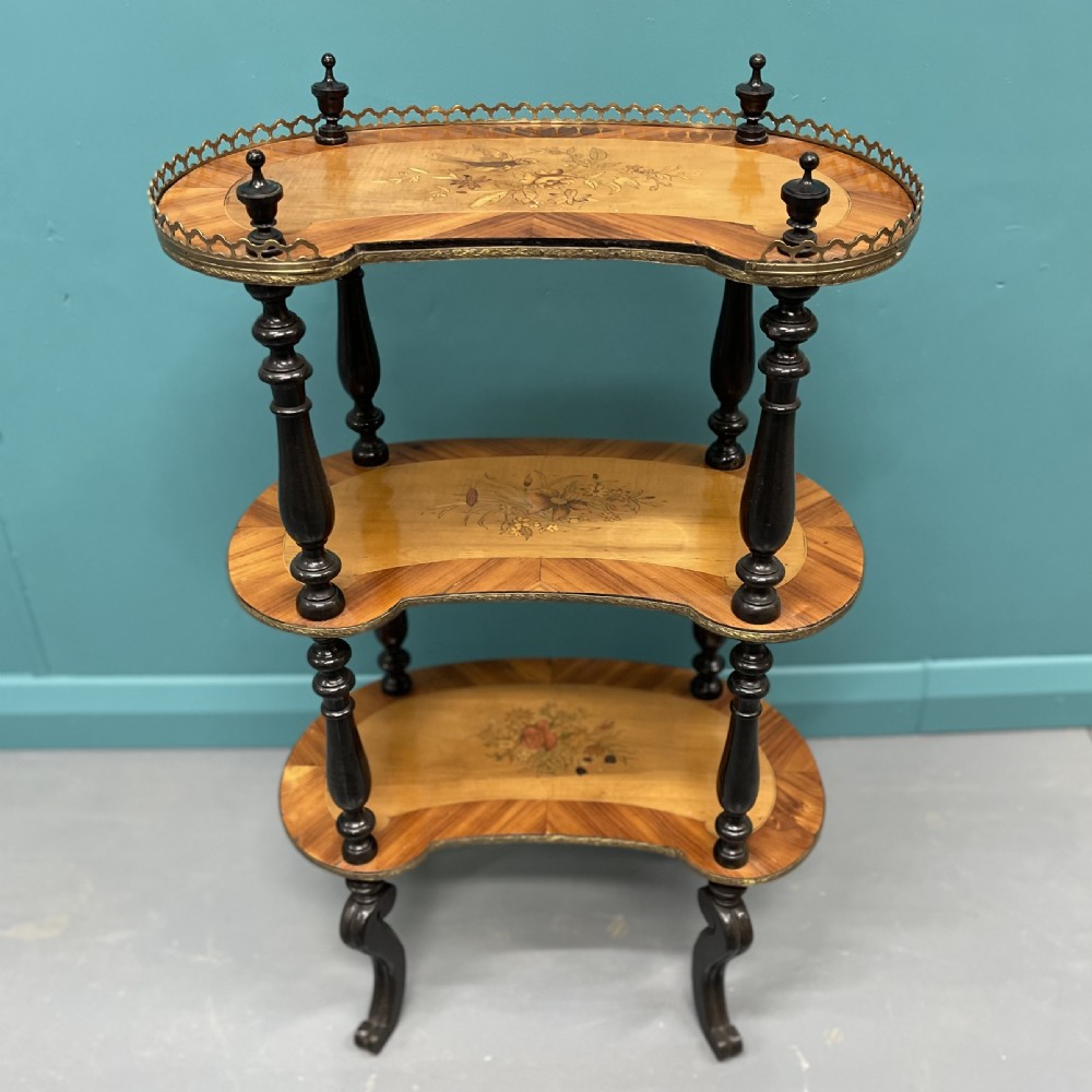 French marquetry 3 tier side table View III