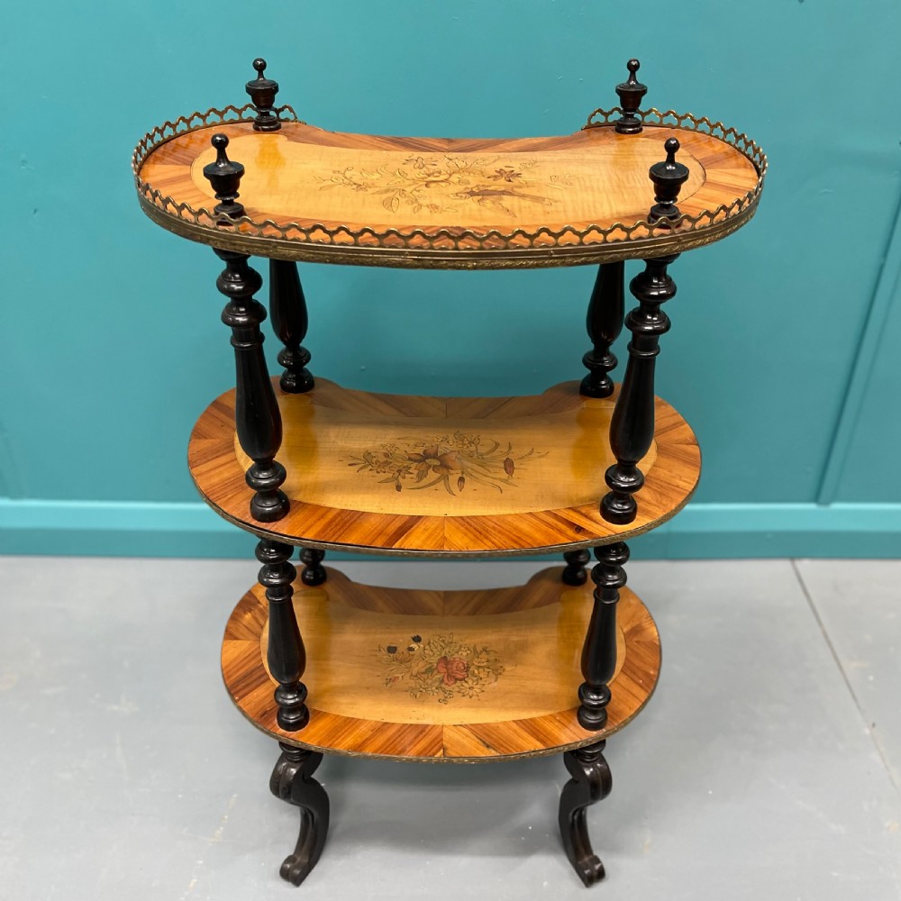 French marquetry 3 tier side table View V
