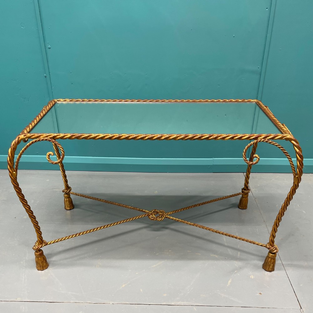 Italian mirrored gilt side and coffee table set View XII