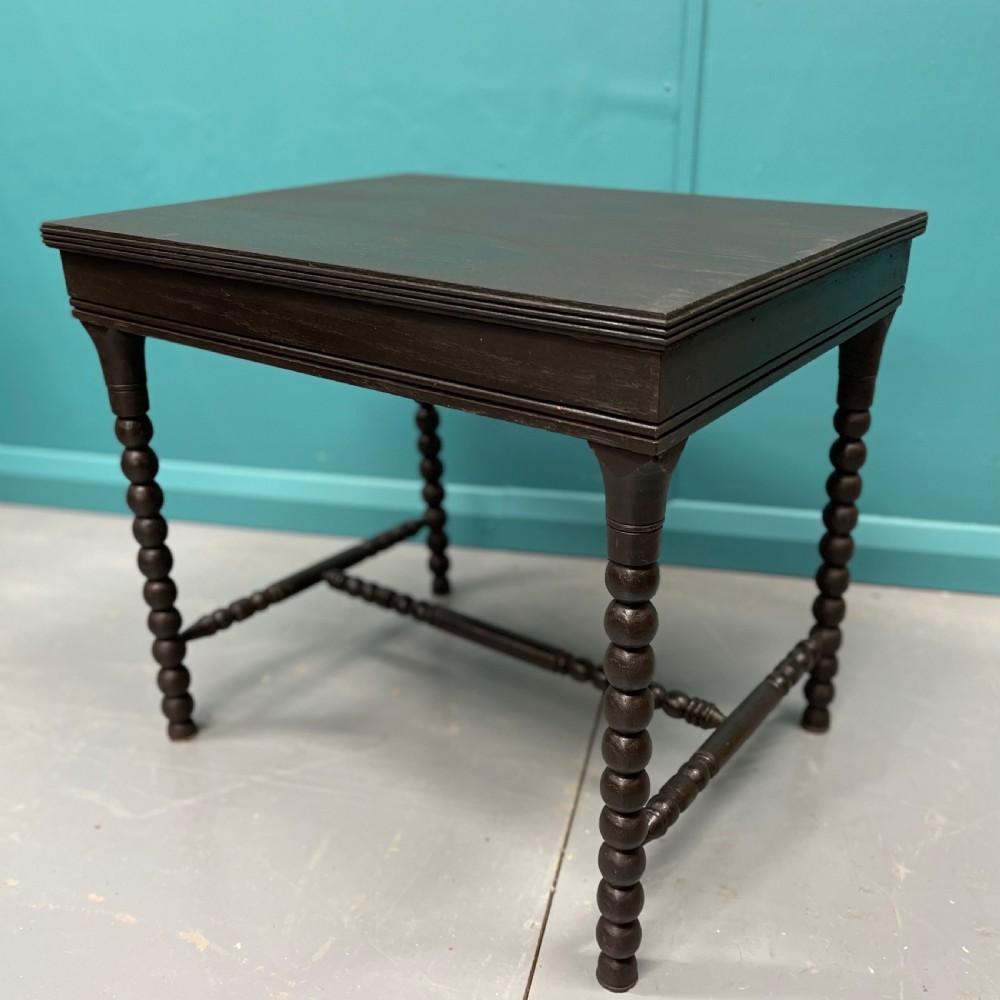 Ebonised bobbin turned side table View II