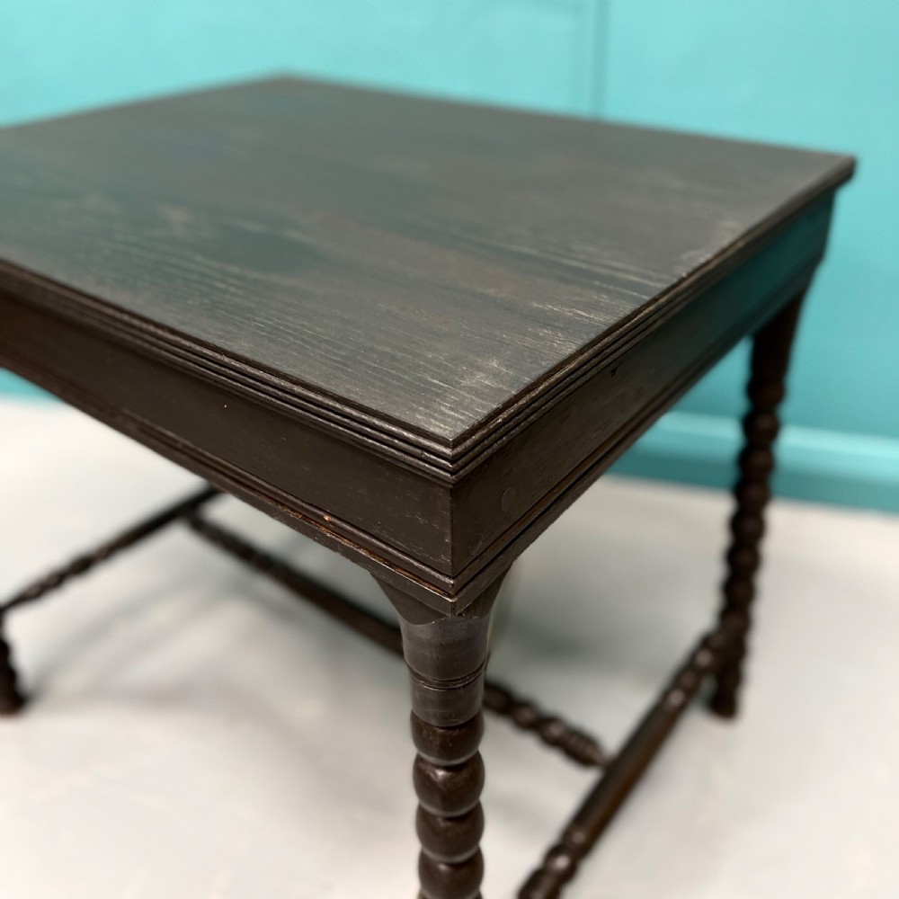 Ebonised bobbin turned side table View III
