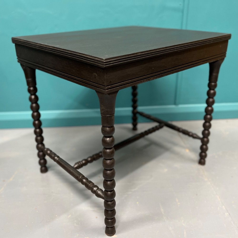 Ebonised bobbin turned side table View IV