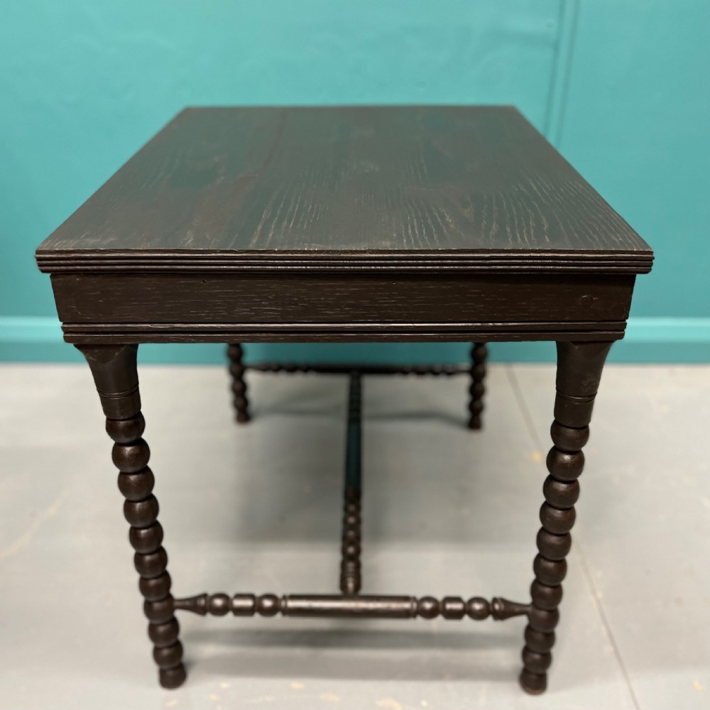 Ebonised bobbin turned side table View V