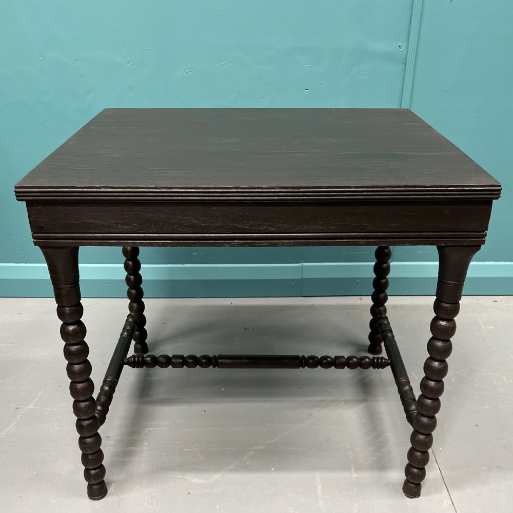 Ebonised bobbin turned side table View VII
