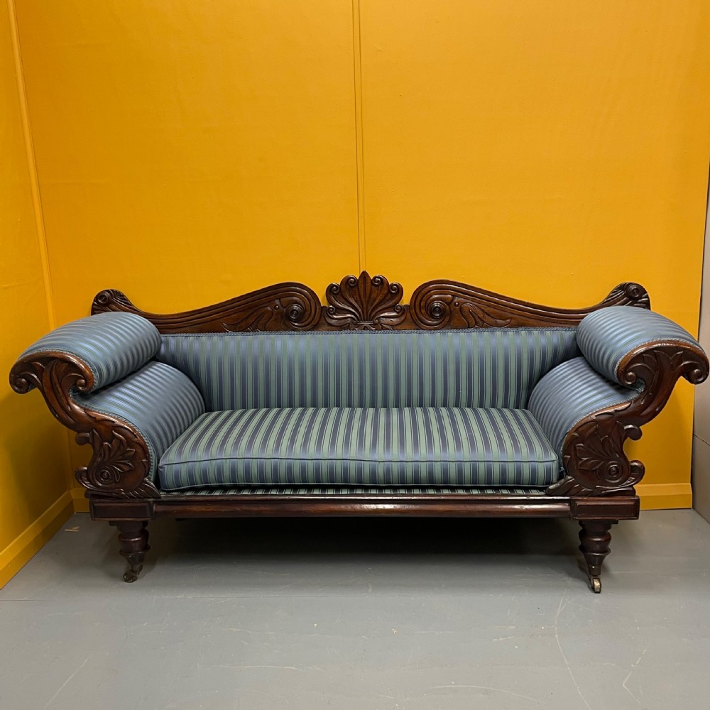 19th century English Regency mahogany sofa