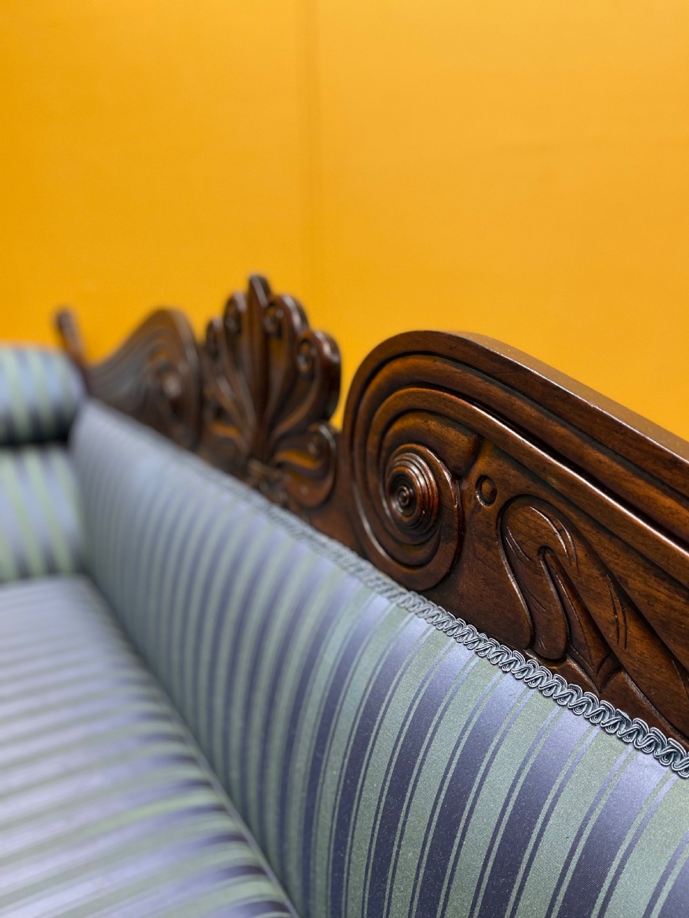 19th century English Regency mahogany sofa View II