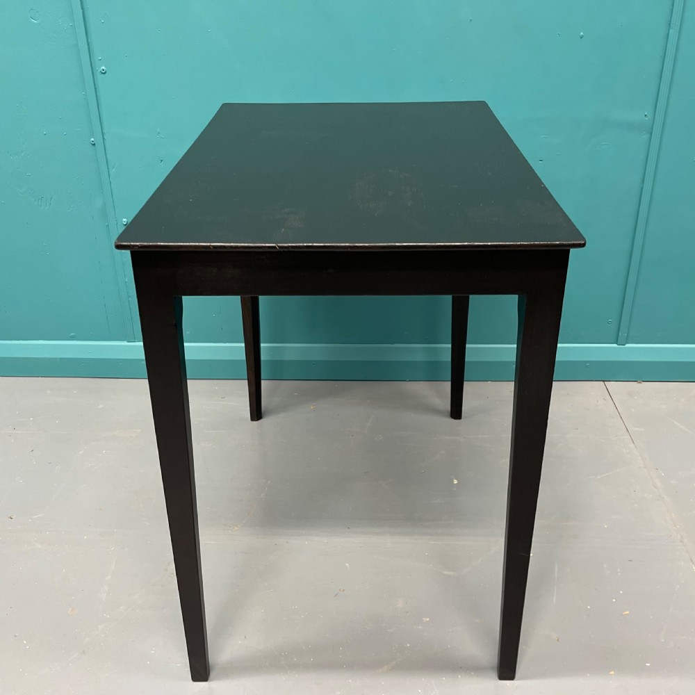 Ebonised Georgian taper leg side table View III