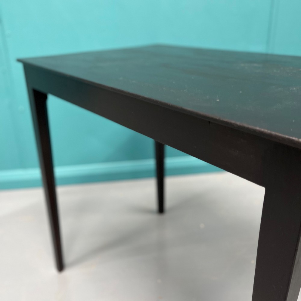 Ebonised Georgian taper leg side table View IV