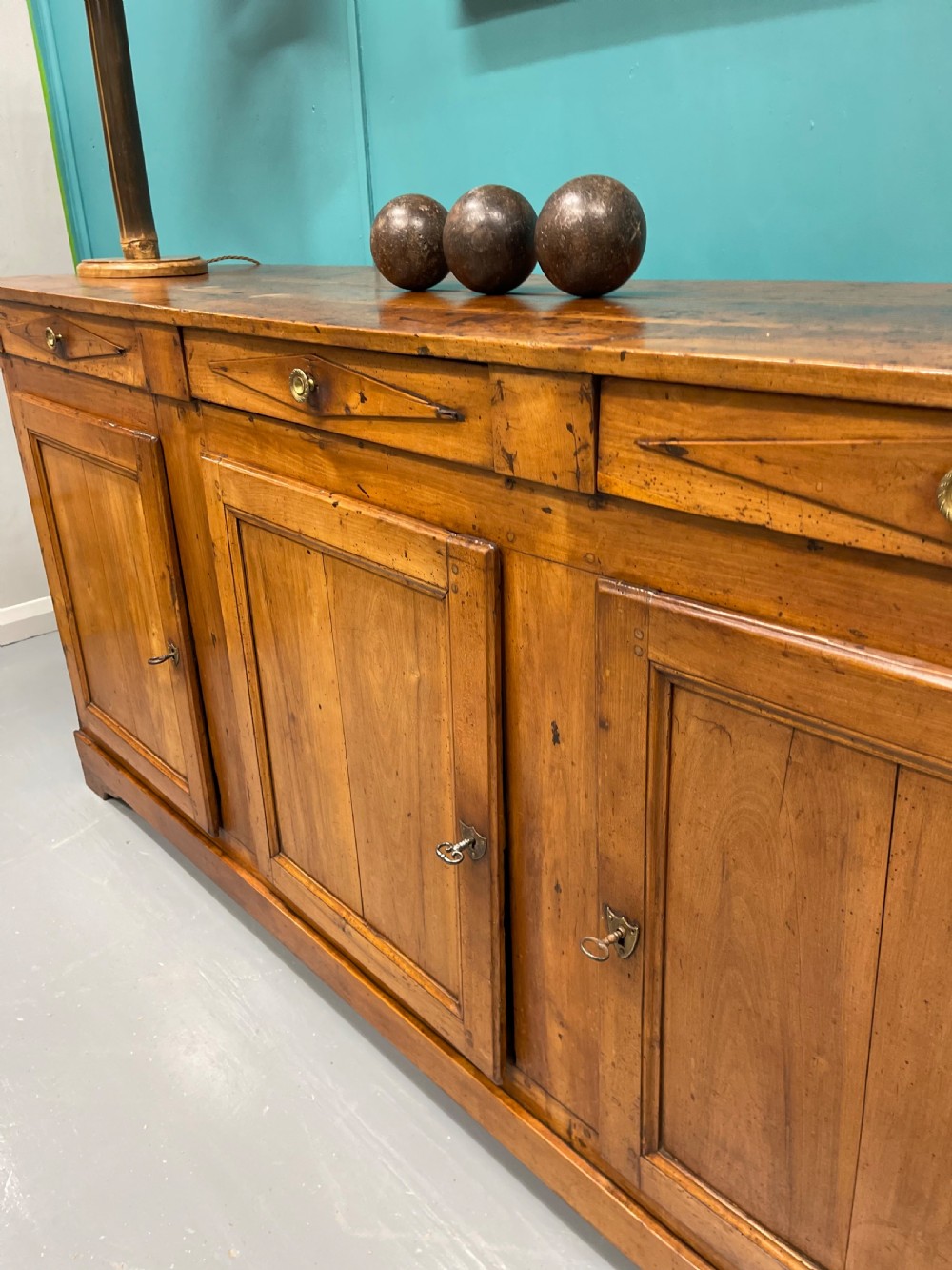 Early 19th century fruitwood enfilade  View IV