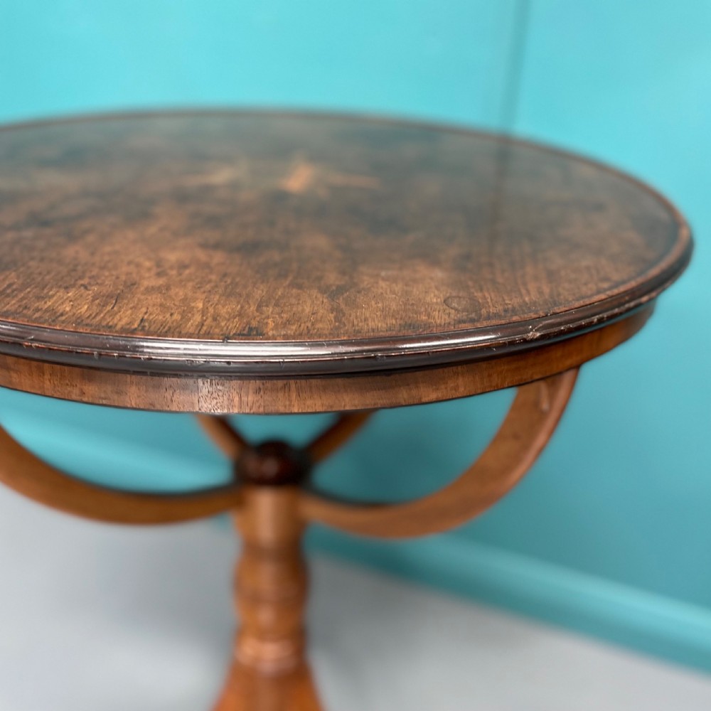 Unusual Regency cradle pedestal round side table View III
