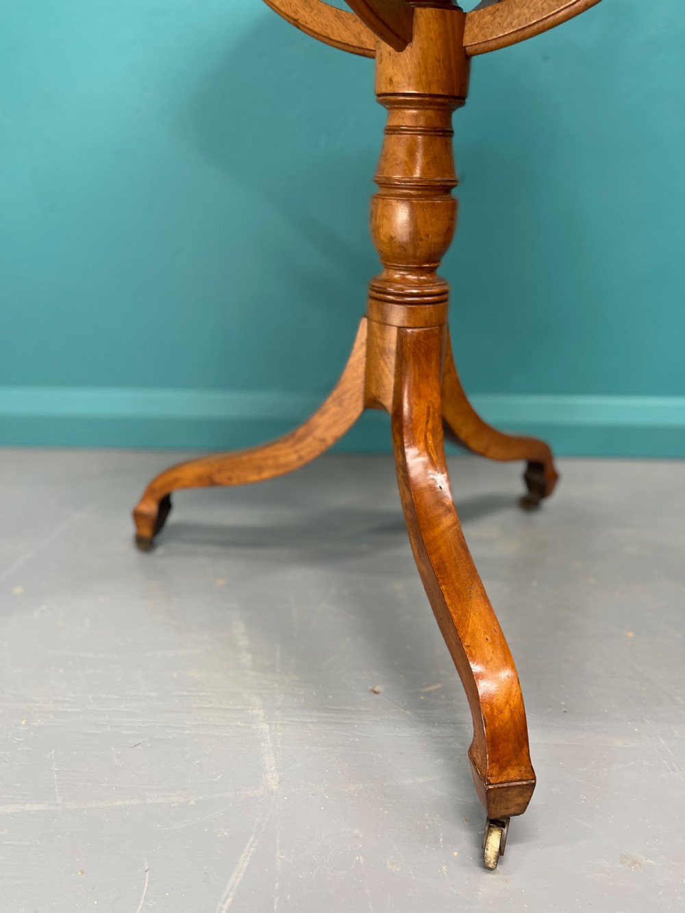 Unusual Regency cradle pedestal round side table View VI