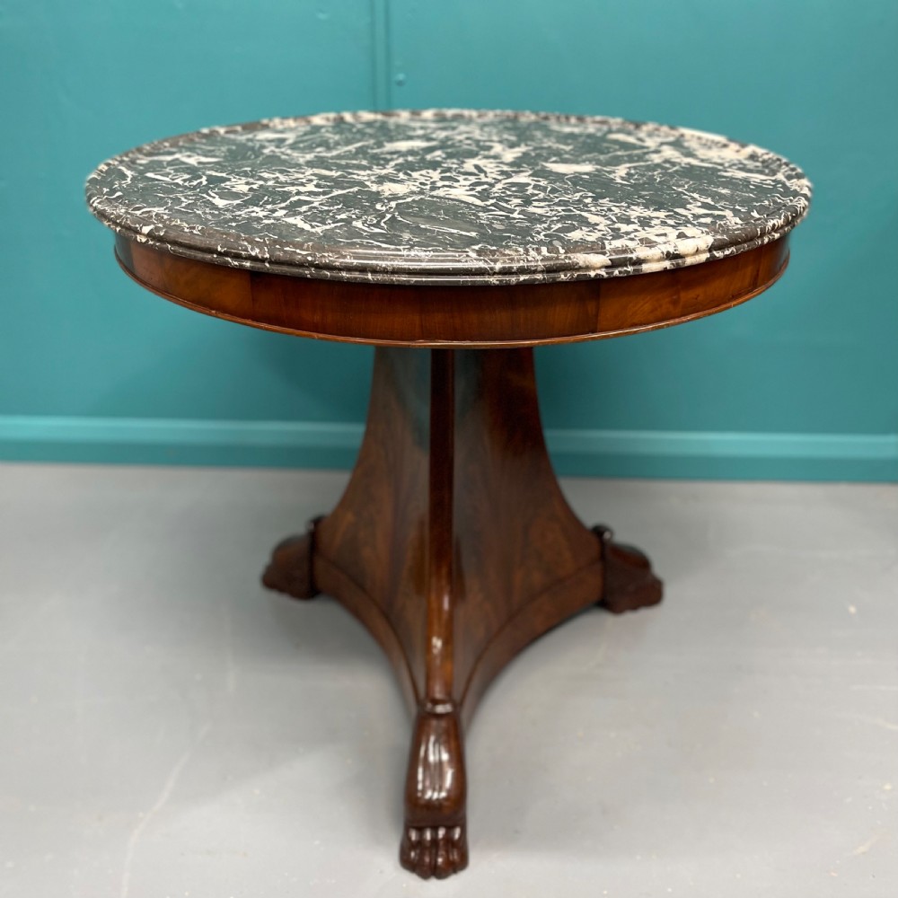 French Empire marble top gueridon centre table 