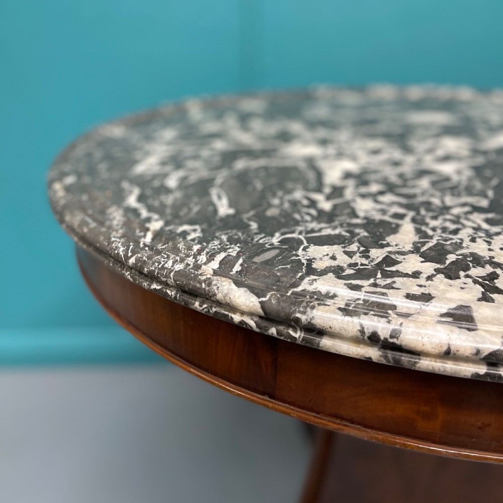 French Empire marble top gueridon centre table  View III