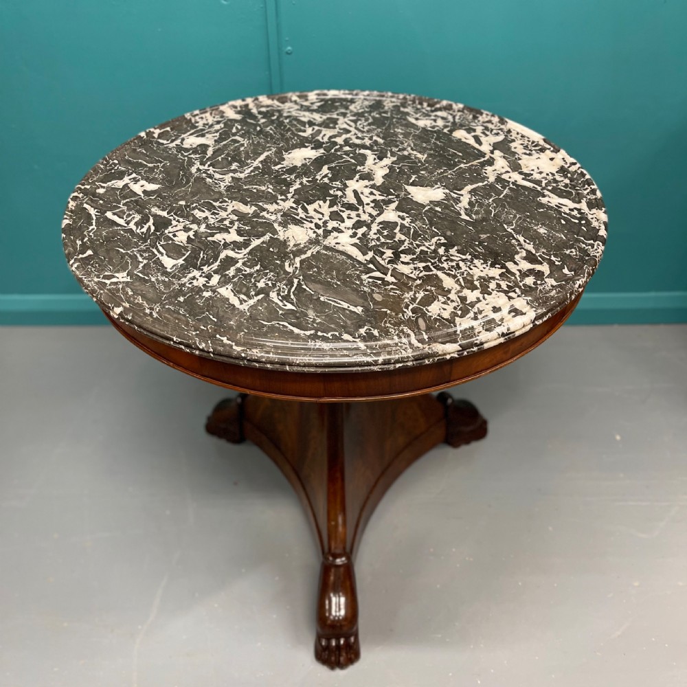 French Empire marble top gueridon centre table  View IV