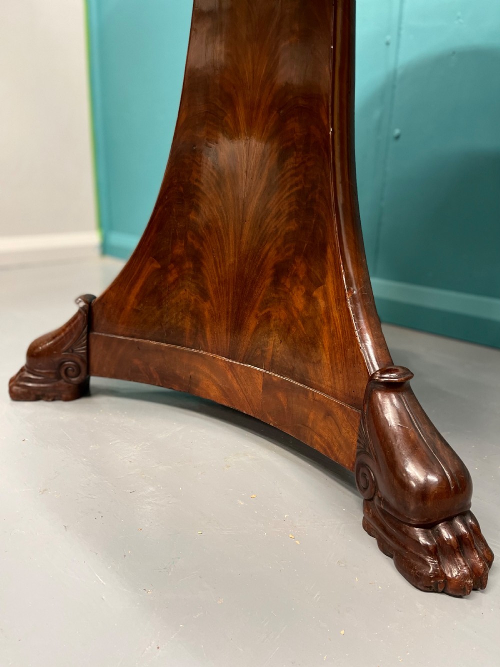 French Empire marble top gueridon centre table  View V