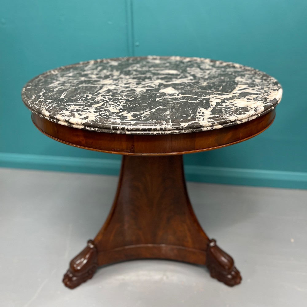 French Empire marble top gueridon centre table  View VII