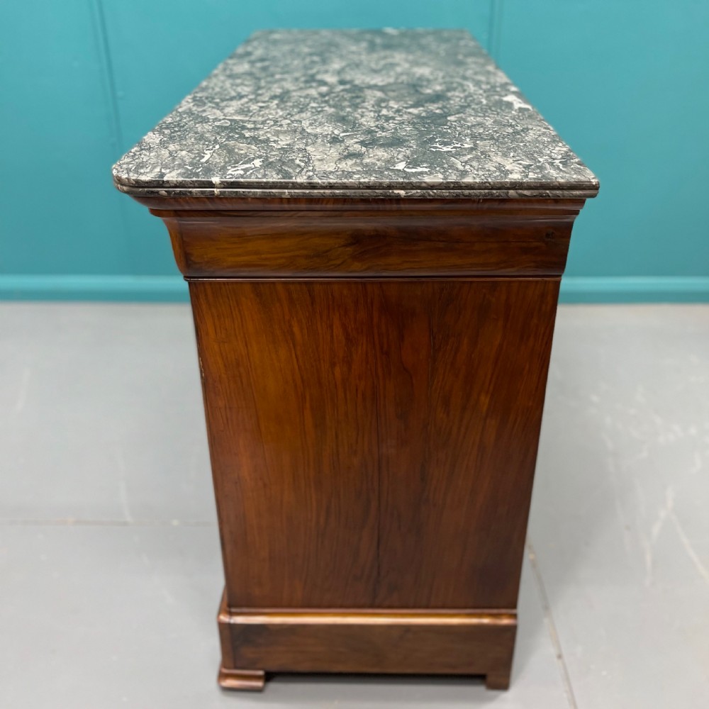 French figured walnut marble tops commode View VII