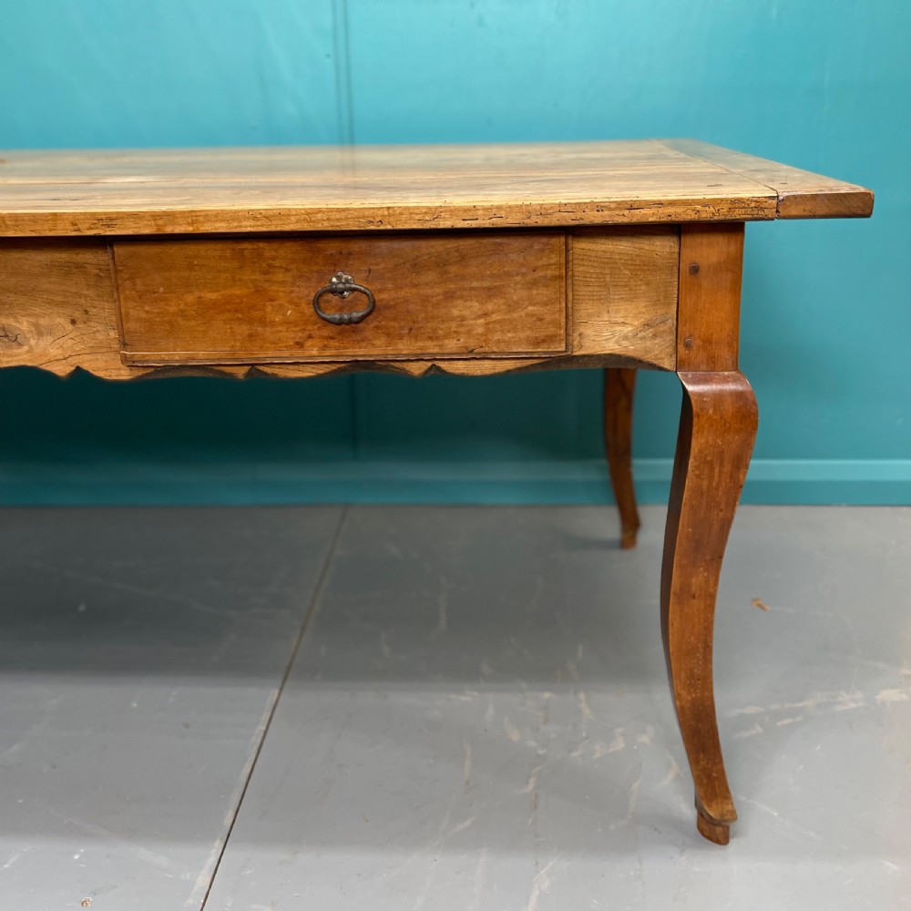 Extending French cherrywood farmhouse table c1800 View II