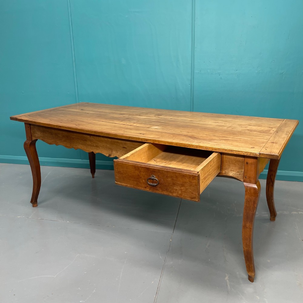 Extending French cherrywood farmhouse table c1800 View V