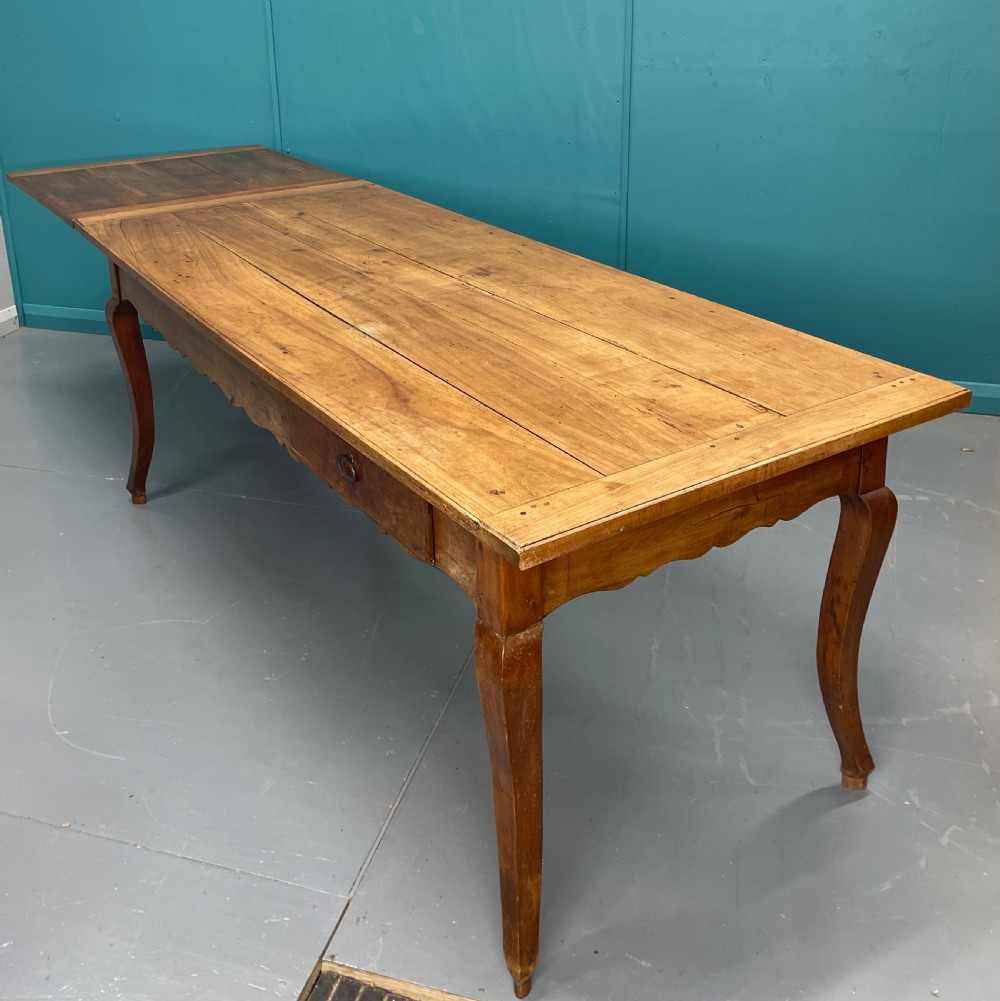 Extending French cherrywood farmhouse table c1800 View VI