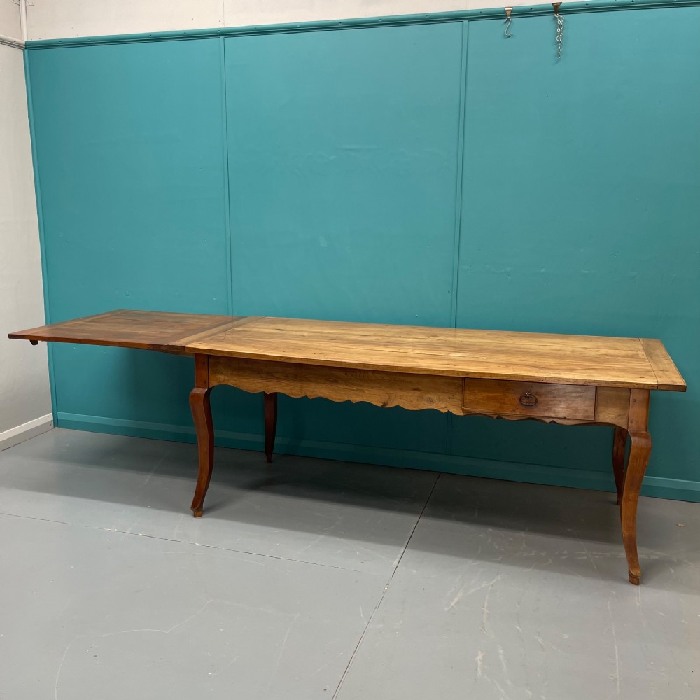 Extending French cherrywood farmhouse table c1800 View VIII