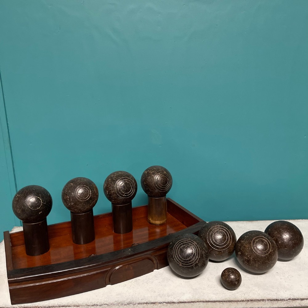 Set of lignum vitae French pétanque boules  View VI