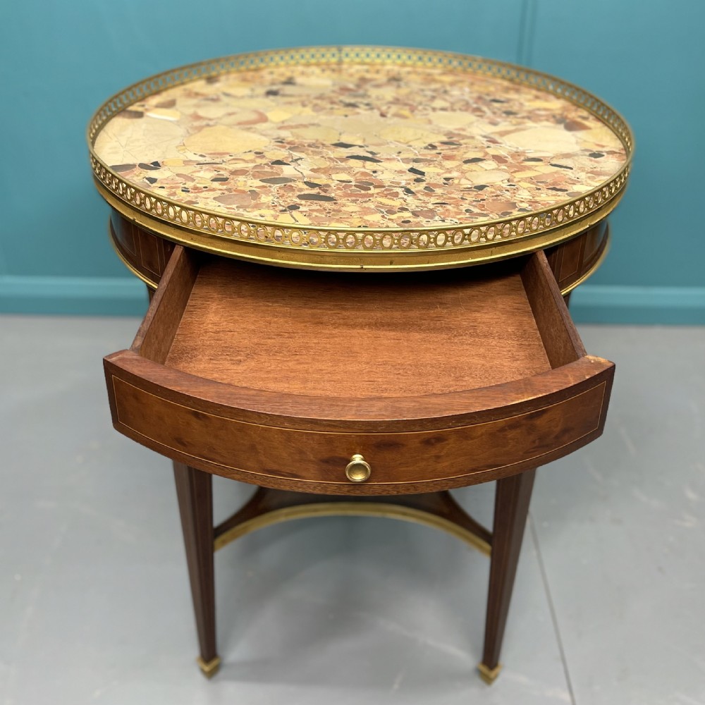 19th century inlaid round marble top gueridon View VI