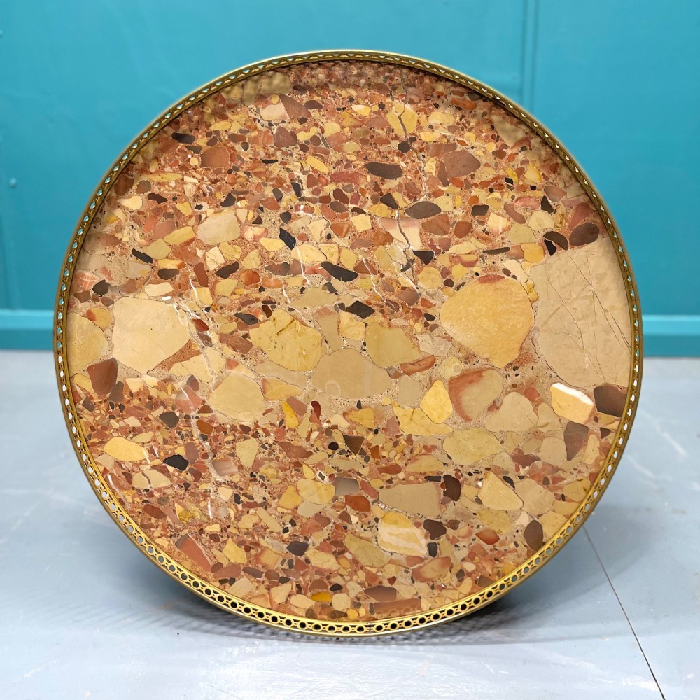 19th century inlaid round marble top gueridon View VIII