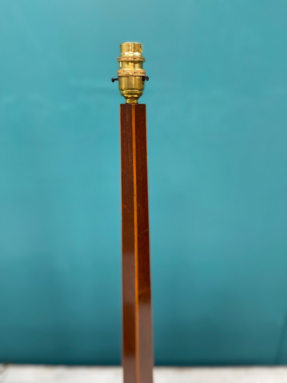 Pair of Sheraton style tapered column lamps View IV