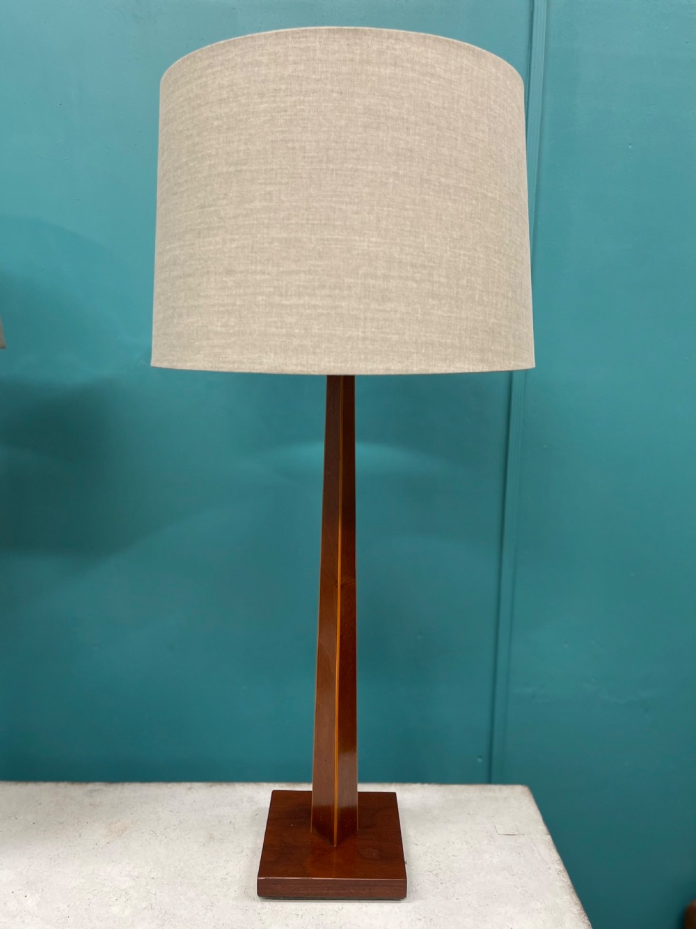 Pair of Sheraton style tapered column lamps View VII