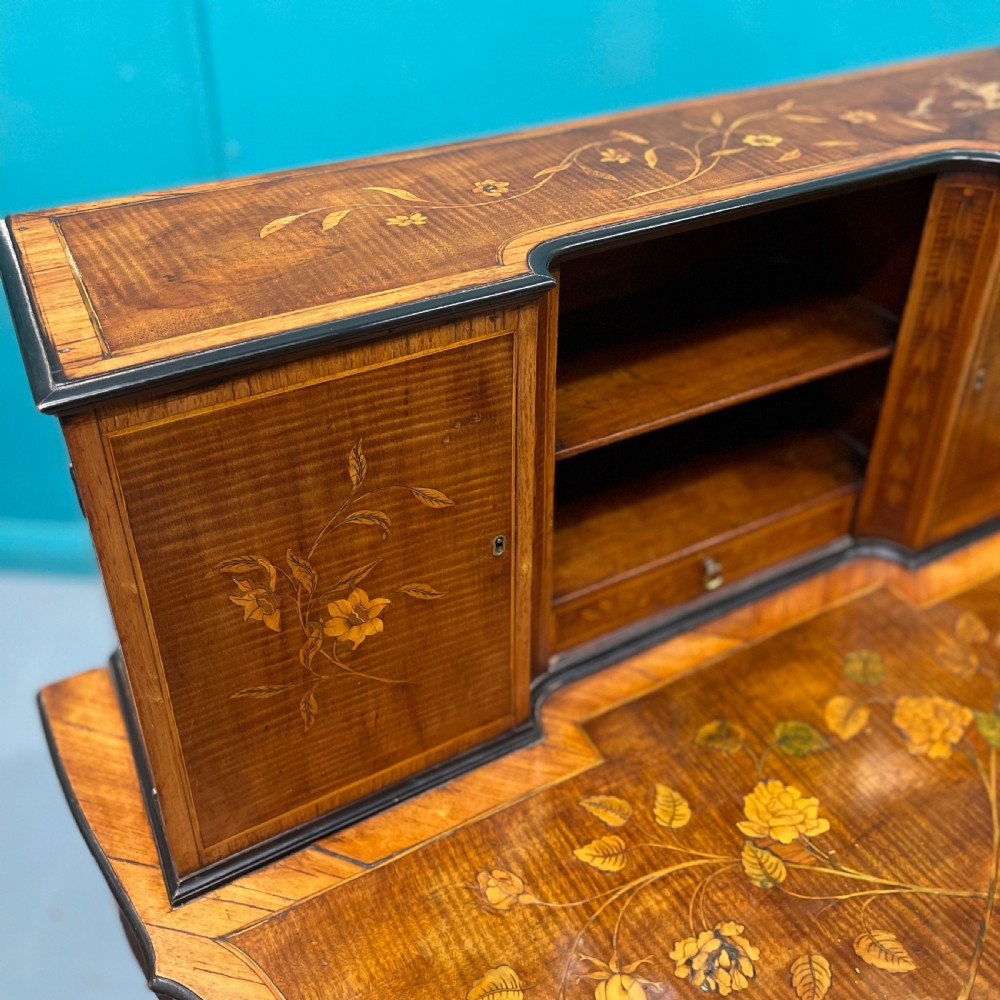 Satinwood marquetry bonheur du jour Writing desk View V