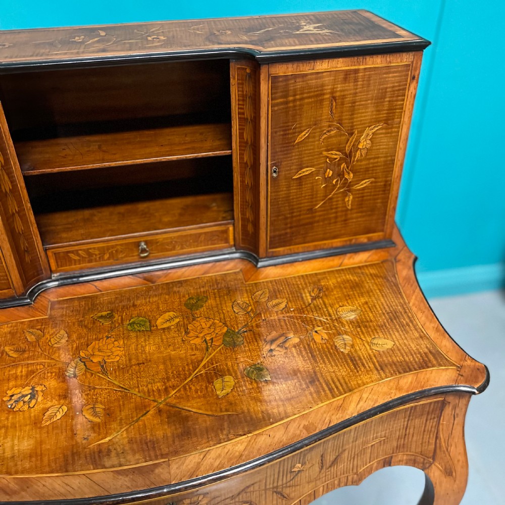 Satinwood marquetry bonheur du jour Writing desk View VI