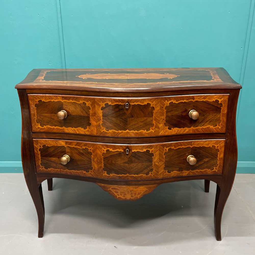 Italian marquetry commode chest of drawers 