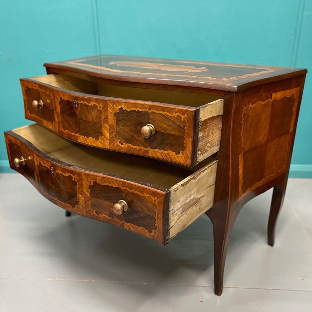 Italian marquetry commode chest of drawers  View VI