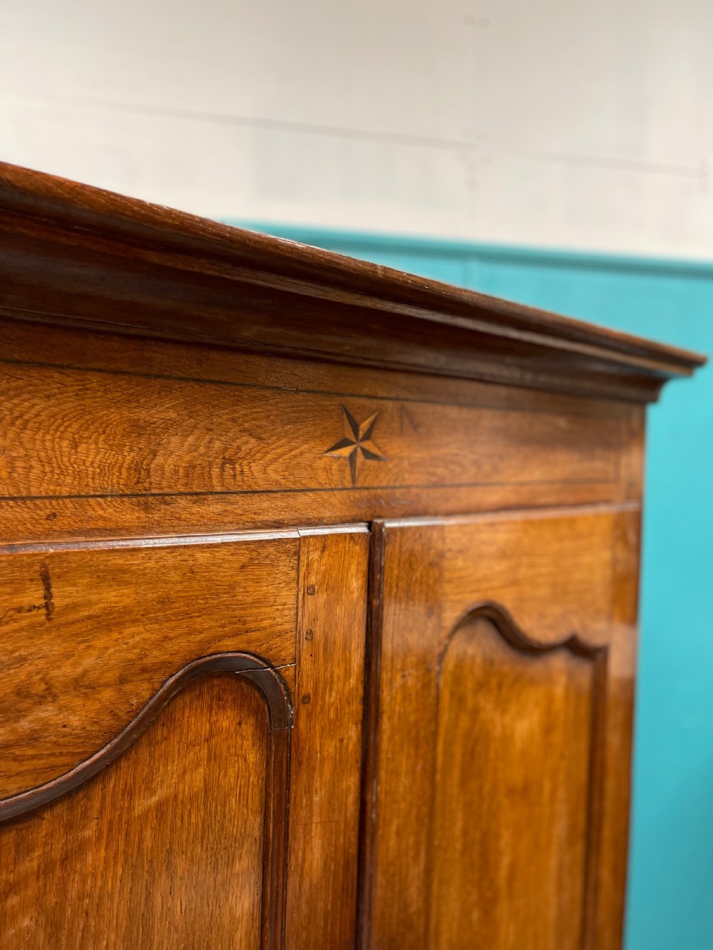 18th century Normandy low chestnut armoire  View V