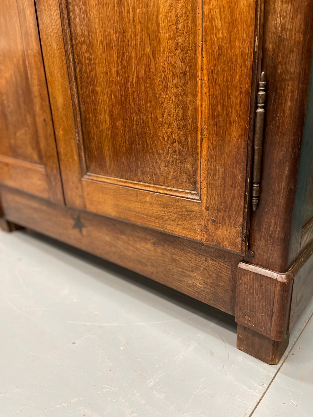 18th century Normandy low chestnut armoire  View VI