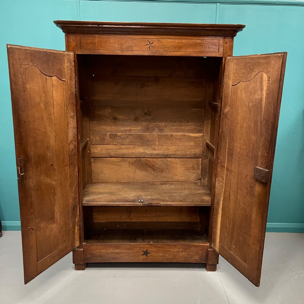 18th century Normandy low chestnut armoire  View VIII