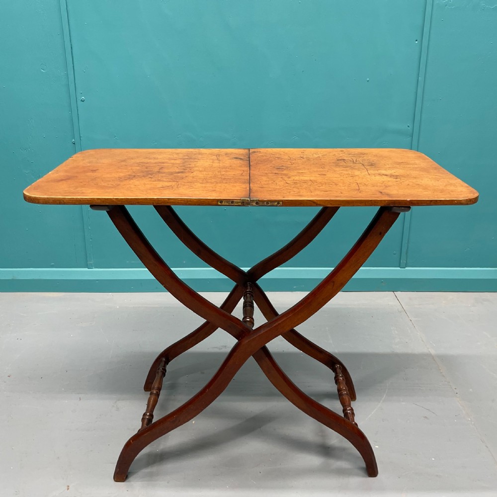 Mid 19th century folding coaching table