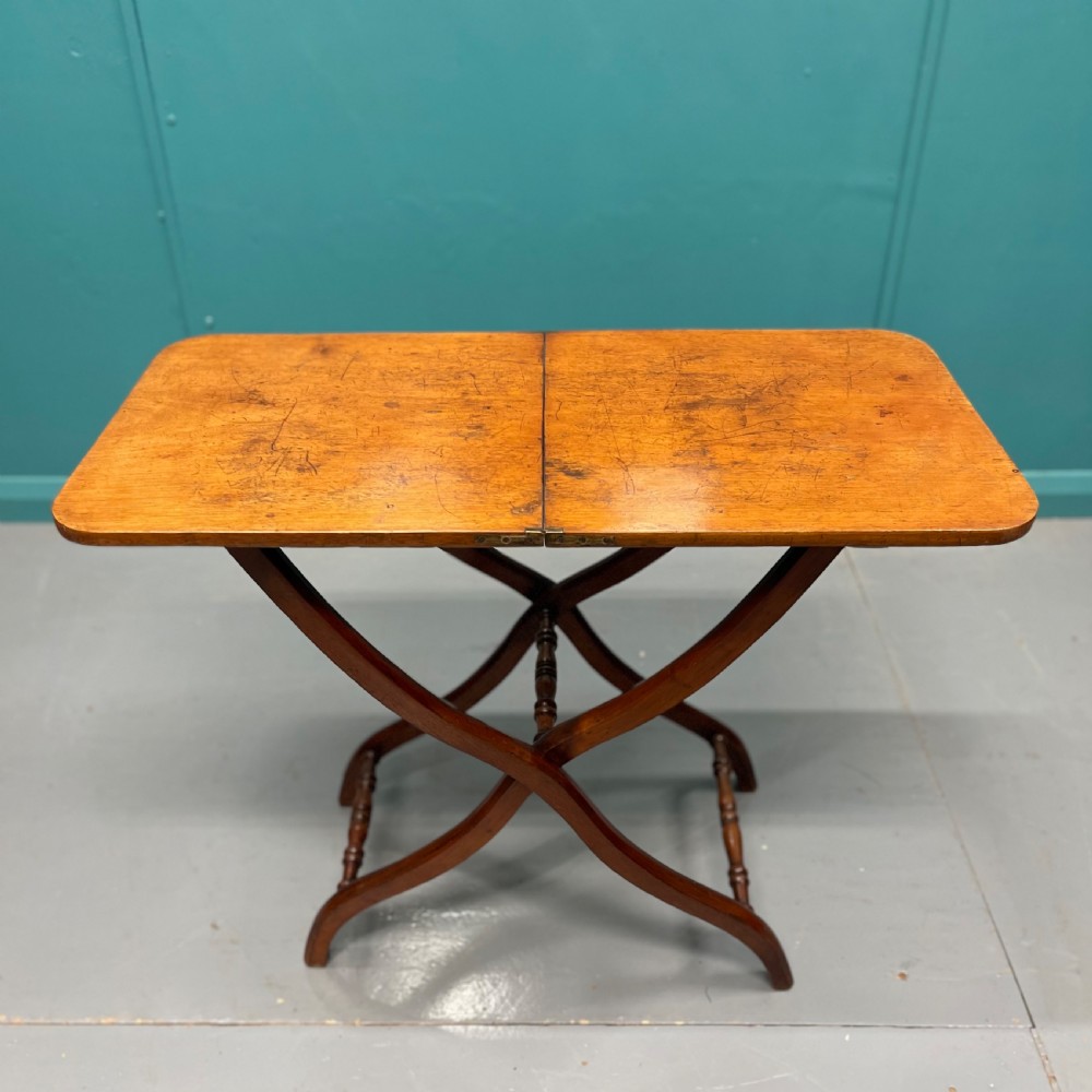 Mid 19th century folding coaching table View II