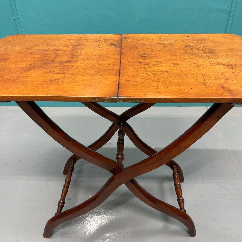 Mid 19th century folding coaching table View VIII