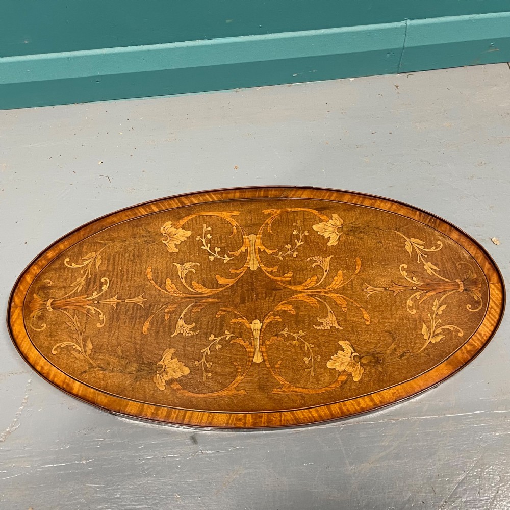 Sheraton style oval marquetry tray View VI