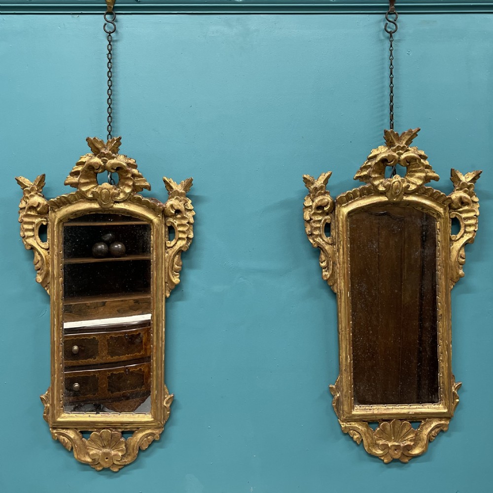 Pair of 18th century Italian gilt mirrors