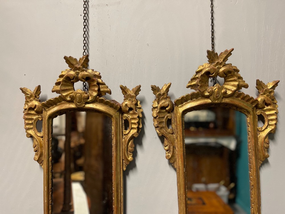Pair of 18th century Italian gilt mirrors View III