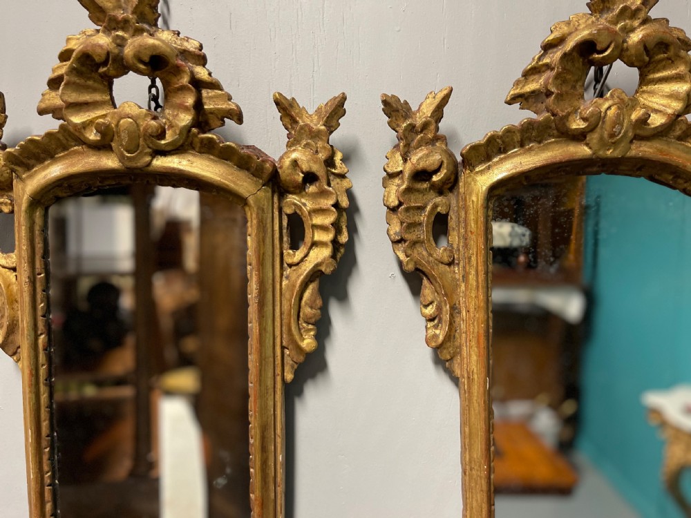 Pair of 18th century Italian gilt mirrors View IV