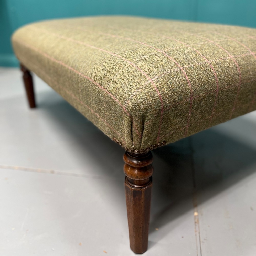 Centre stool ottoman in Harris Tweed View IV