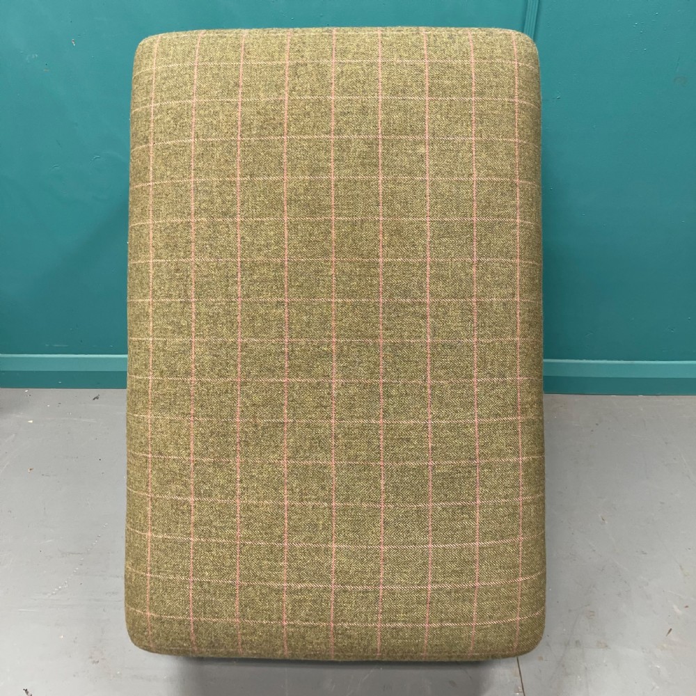 Centre stool ottoman in Harris Tweed View VI